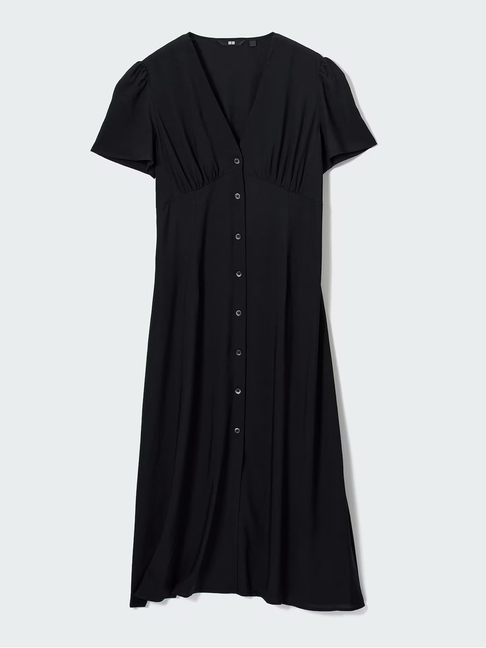 UNIQLO v neck short sleeve flare dress